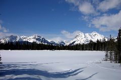 09 Spray Lake, Mount Morrison and Mount Turner, Mount Assiniboine With Summit In Clouds, Cone Mountain From Highway 742 Smith-Dorrien Spray Trail In Kananaskis In Winter